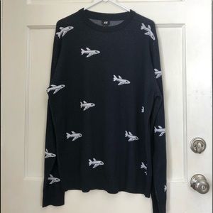 H&M airplane sweater